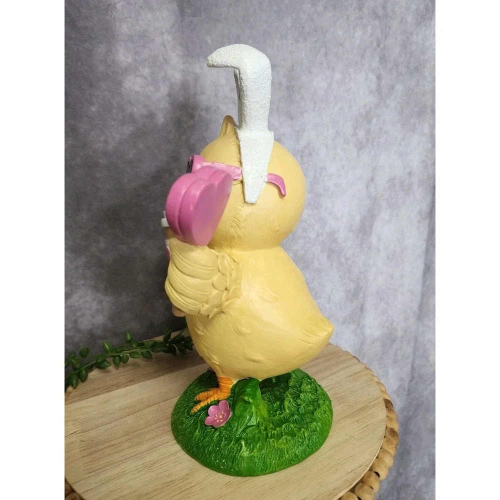 Easter Spring Chick Bunny Pink Heart Sunglasses Figurine Tabletop Decor 9.5